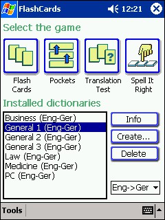 LingvoSoft FlashCards English <-> German for Pocke 1.3.14 screenshot